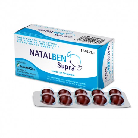 Natalben Twin 30 cápsulas ayuda a la mujer en el embarazo múltiple