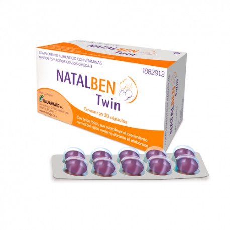 Natalben Supra Twin Embarazo 30 cápsulas - Farmacia Fuente del Moral