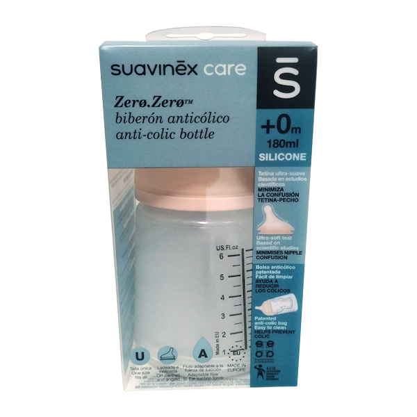 Pack de Lactancia Suavinex: Biberón ZeroZero Anticólicos Flujo Adaptable +  Tetina recambio + Bolsa Anticólicos recambio · Suavinex · El Corte Inglés